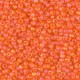 Miyuki rocailles kralen 11/0 - Matted transparent orange ab 11-138FR